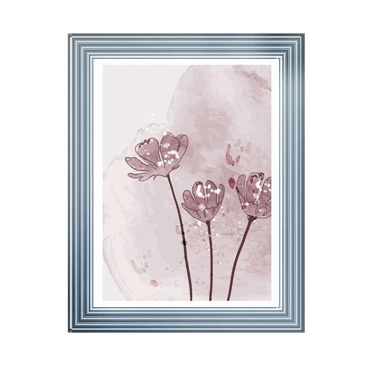 Pink Watercolour Flowers ||