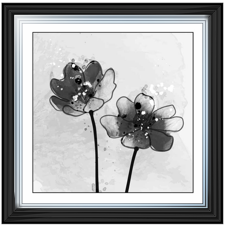 AB265 Black Flower Abstract