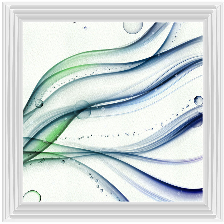 AB405 Abstract Lines and Bubbles - Blue