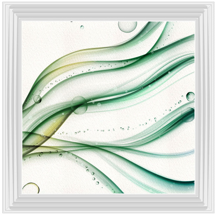 AB406 Abstract Lines and Bubbles - Green