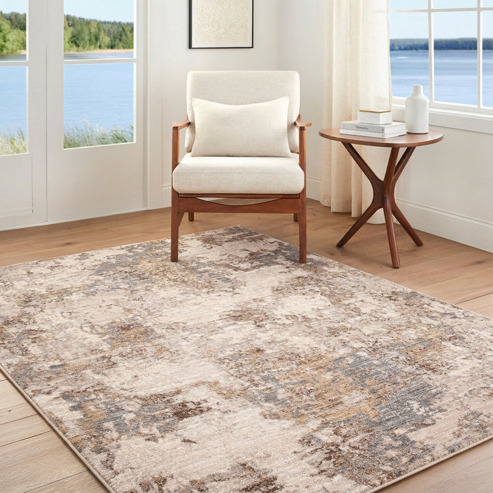 Refined Arda Abstract Modern Marble Rug