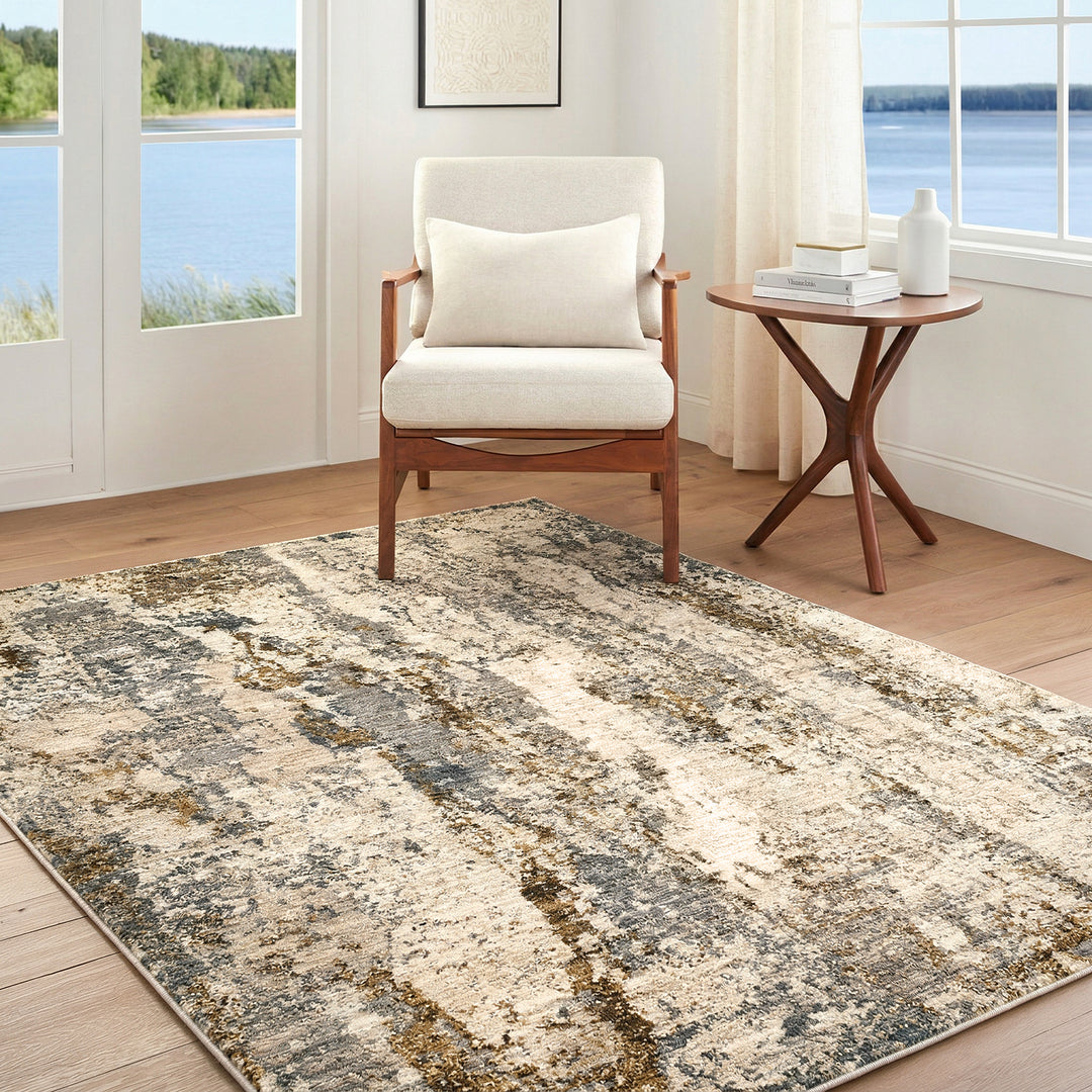 Classic Arda Abstract Modern Marble Rug