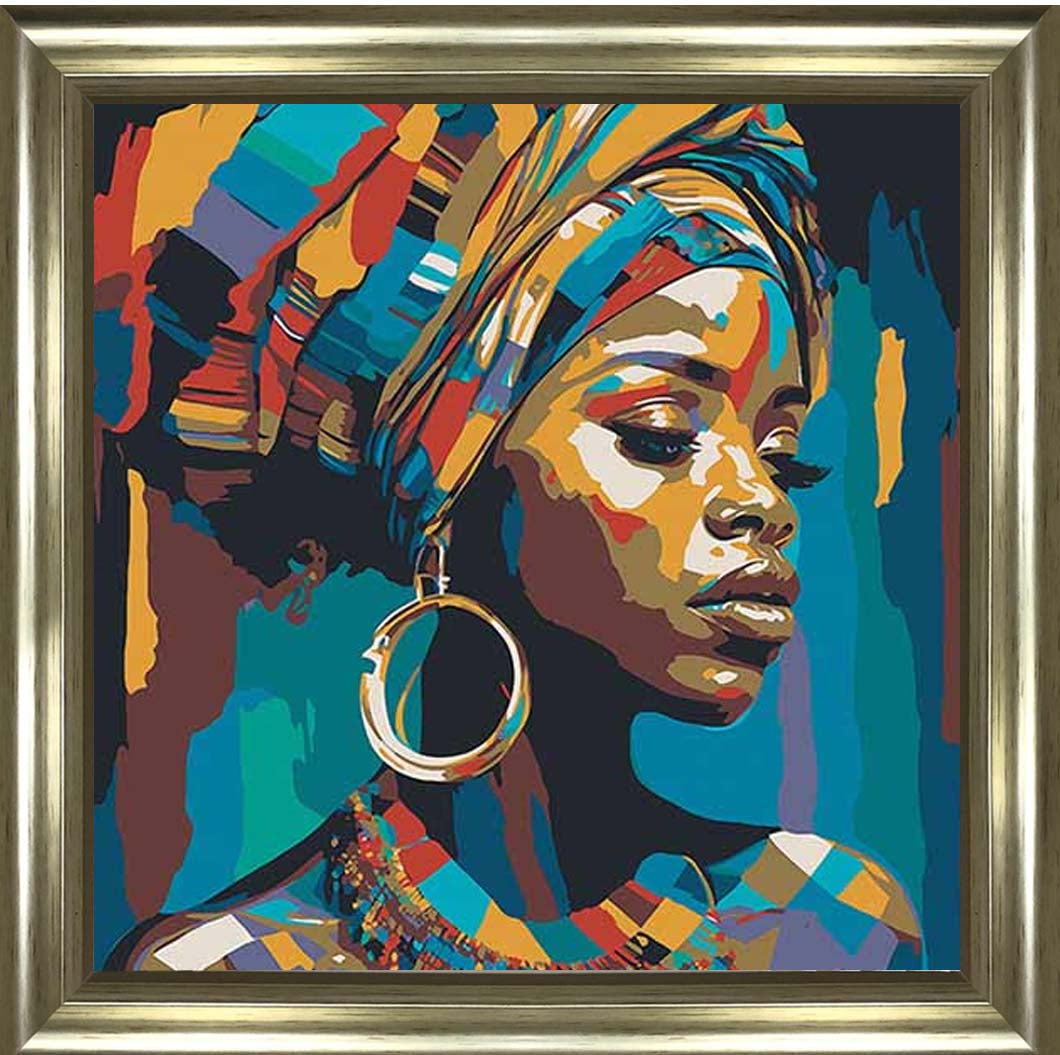 AF099 African Turban Woman