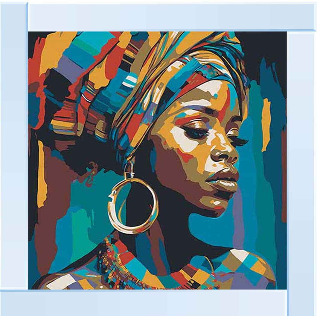 AF099 African Turban Woman