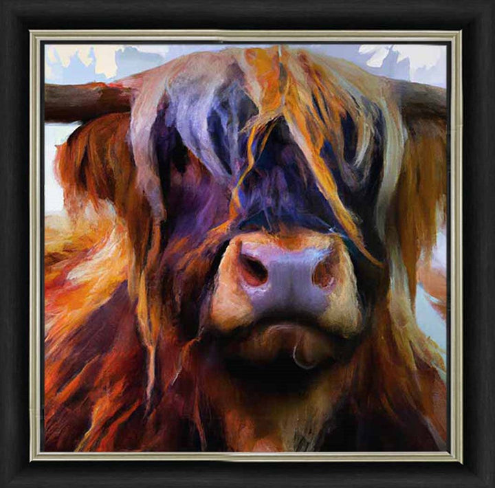 AN1285 HIGHLAND COW PURPLE NOSE