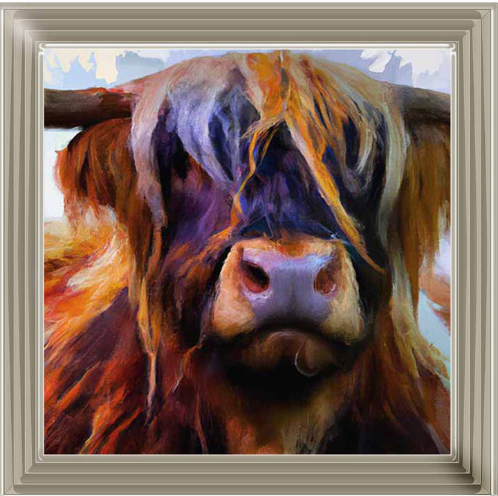 AN1285 HIGHLAND COW PURPLE NOSE