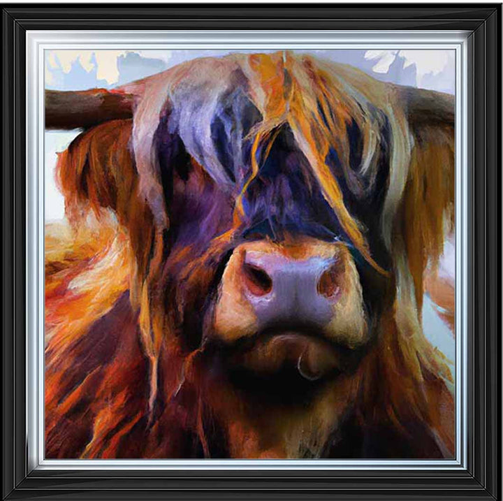 AN1285 HIGHLAND COW PURPLE NOSE