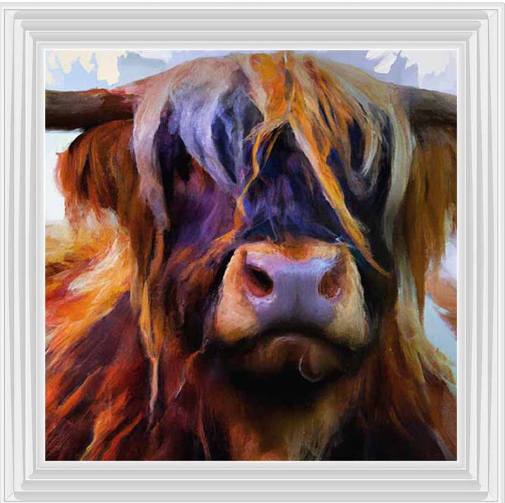 AN1285 HIGHLAND COW PURPLE NOSE