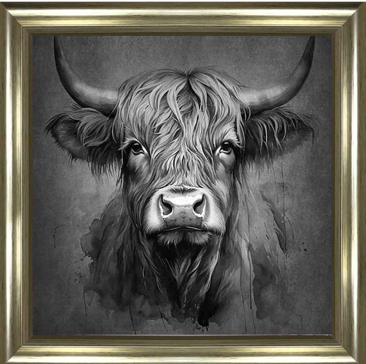 AN1286-B&W BLACK & WHITE COW HEAD