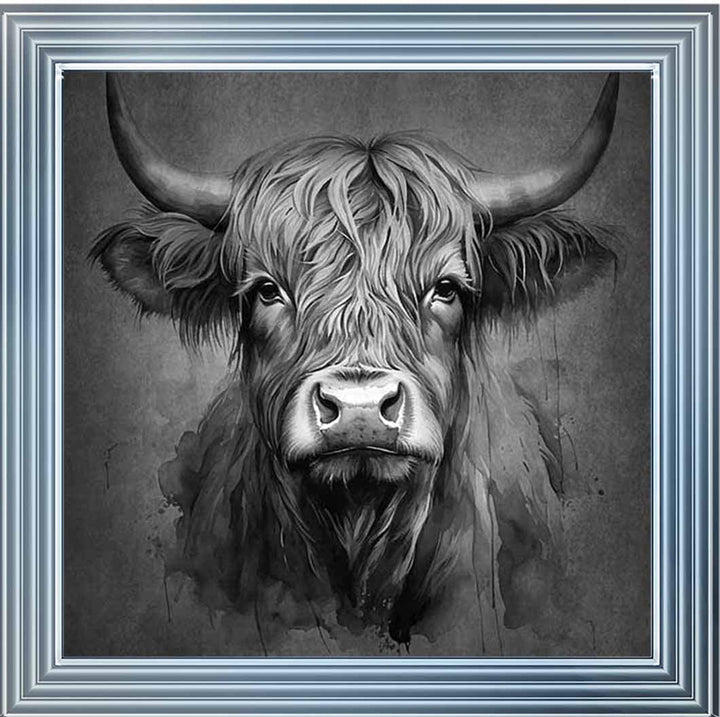 AN1286-B&W BLACK & WHITE COW HEAD