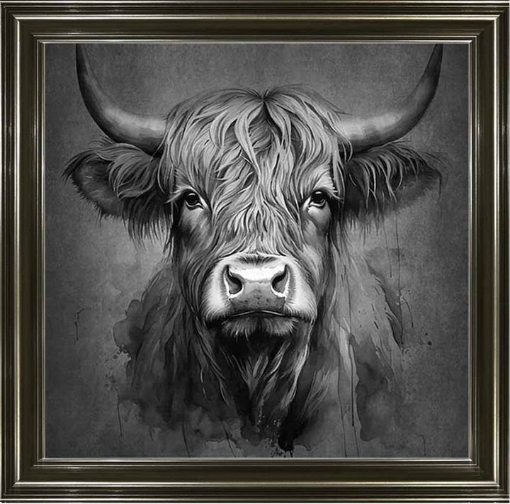 AN1286-B&W BLACK & WHITE COW HEAD