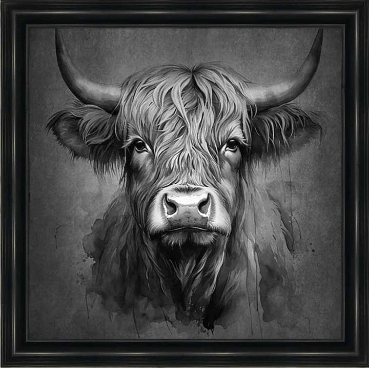 AN1286-B&W BLACK & WHITE COW HEAD