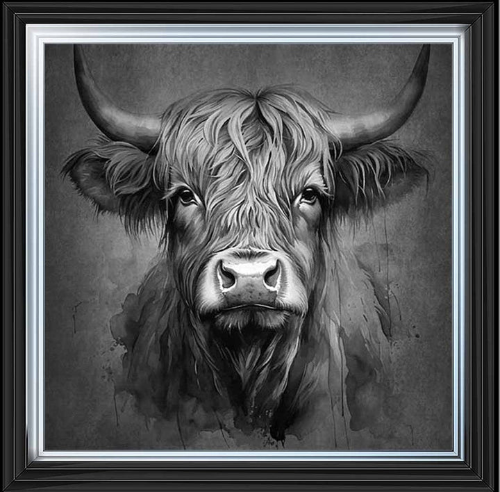 AN1286-B&W BLACK & WHITE COW HEAD