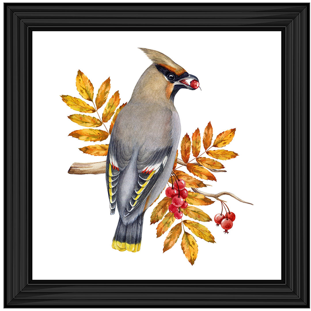 AN1507 BIRD WITH FRUIT & LEAVES