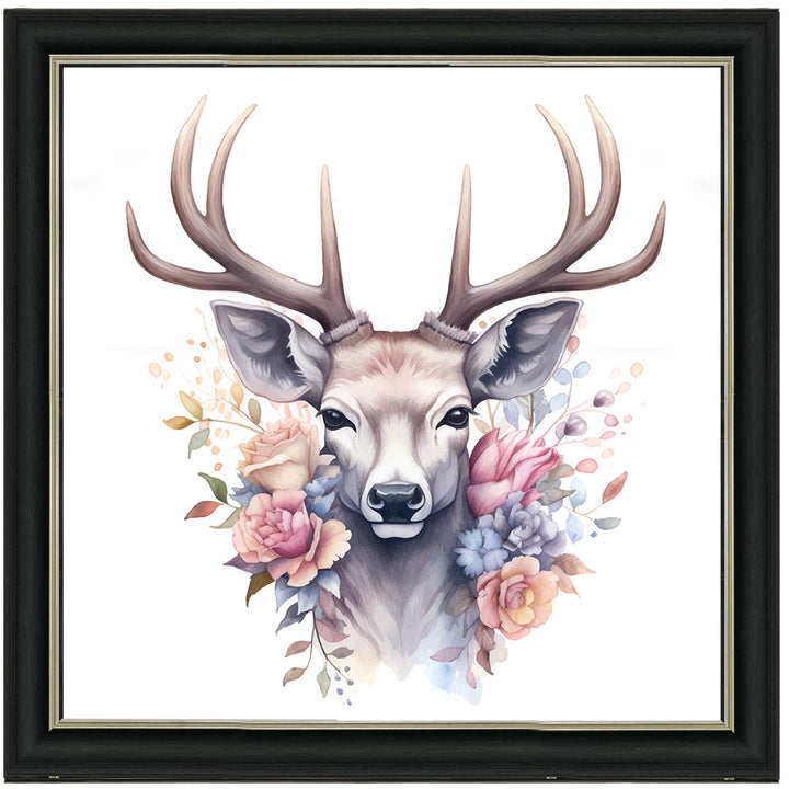 AN1526 STAG WITH FLOWERS