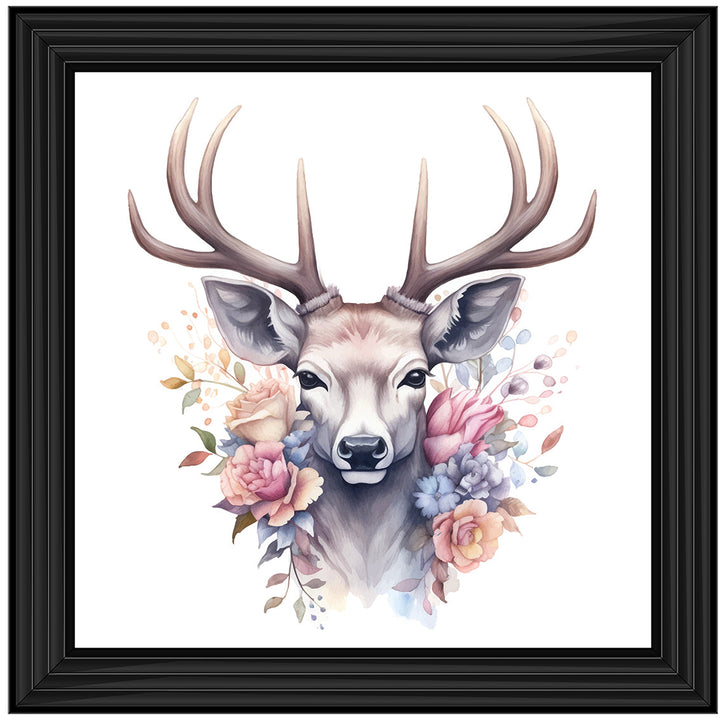 AN1526 STAG WITH FLOWERS
