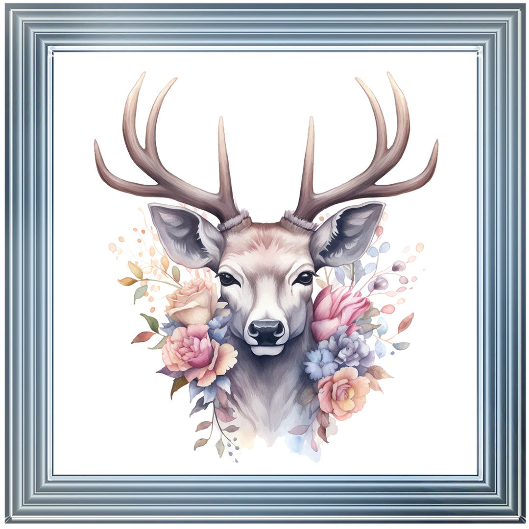 AN1526 STAG WITH FLOWERS