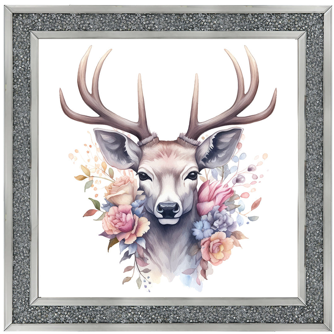 AN1526 STAG WITH FLOWERS