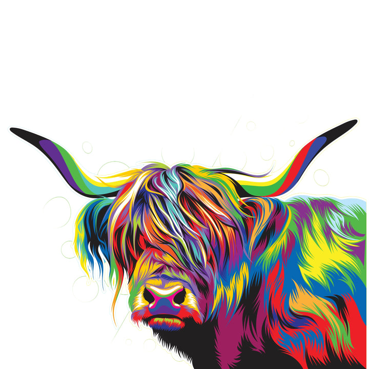 AN1539 COLOURFUL HIGHLAND COW