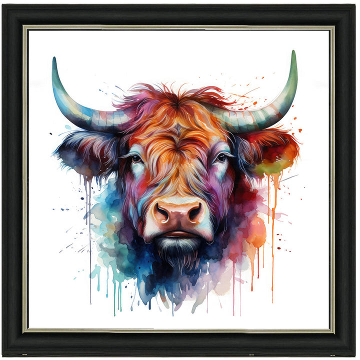 AN1540 HIGHLAND COW COLOUR SPLASH