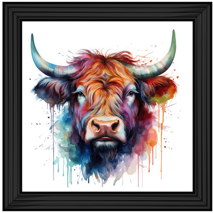 AN1540 HIGHLAND COW COLOUR SPLASH