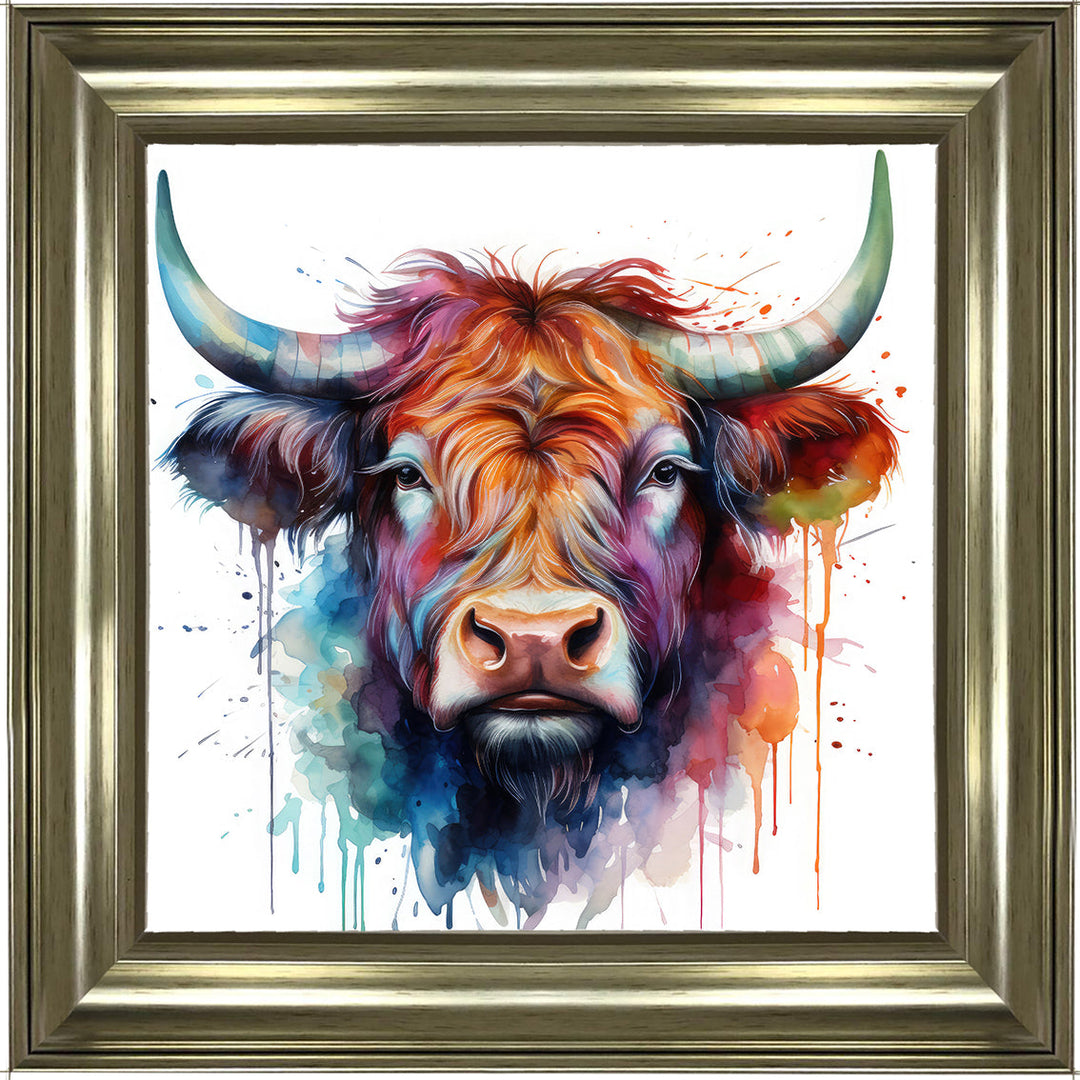 AN1540 HIGHLAND COW COLOUR SPLASH