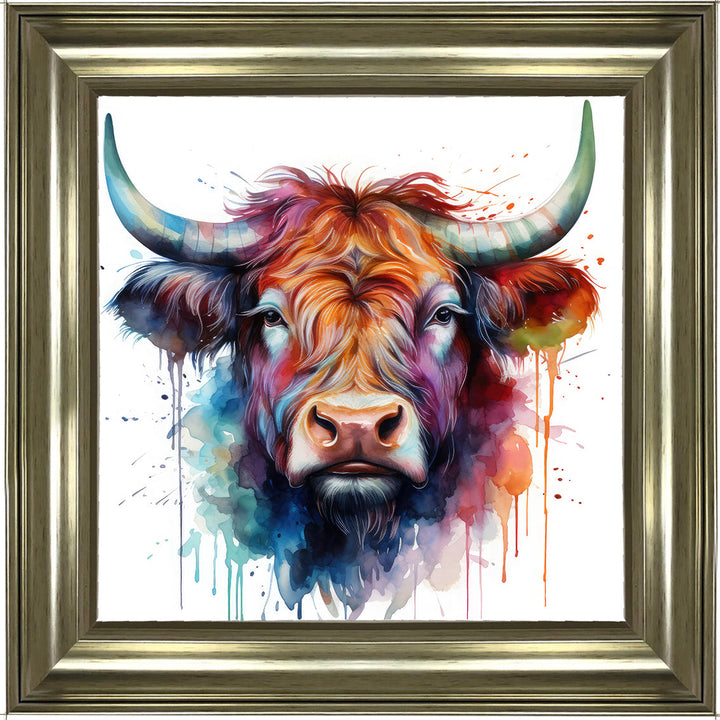 AN1540 HIGHLAND COW COLOUR SPLASH