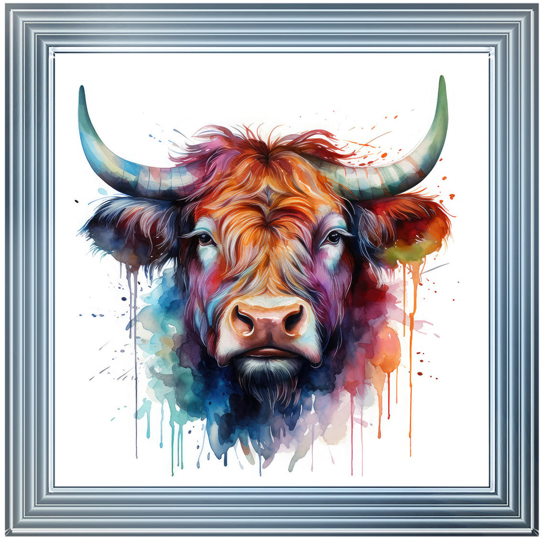 AN1540 HIGHLAND COW COLOUR SPLASH
