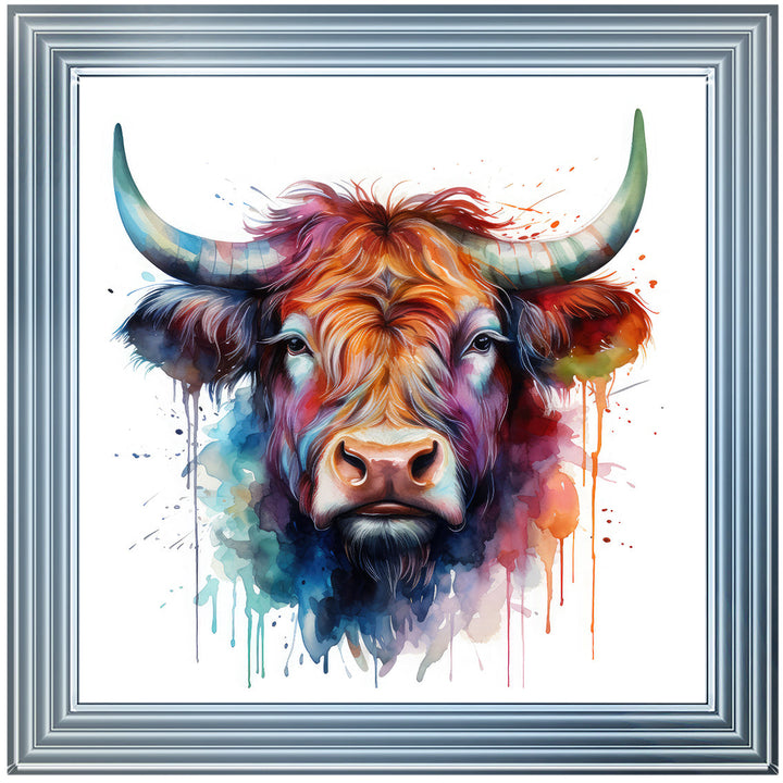 AN1540 HIGHLAND COW COLOUR SPLASH
