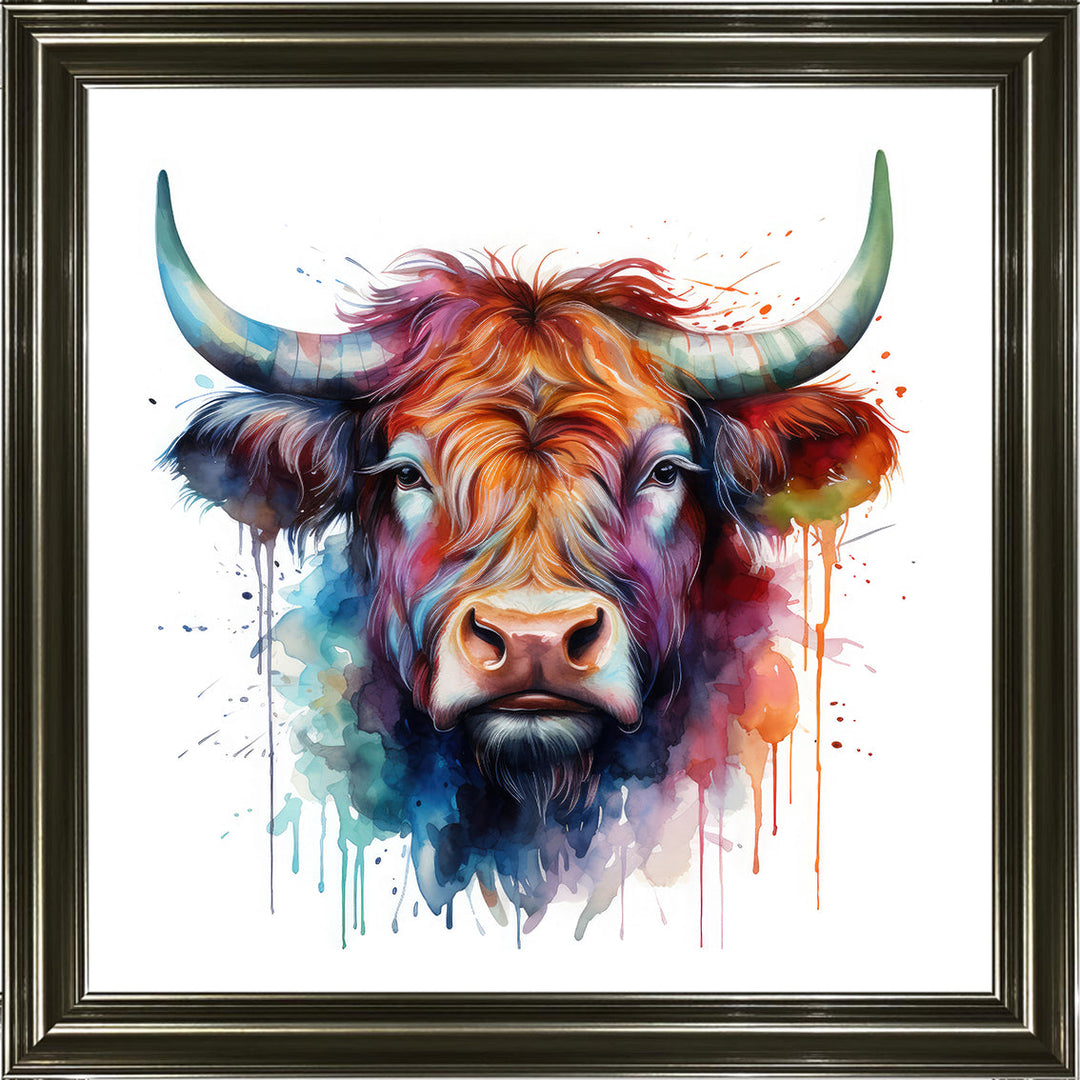 AN1540 HIGHLAND COW COLOUR SPLASH