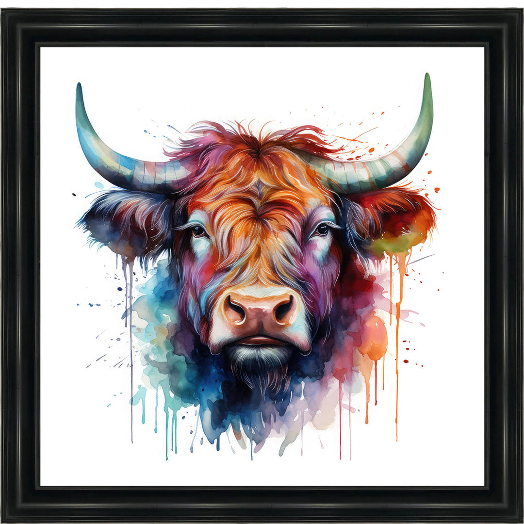 AN1540 HIGHLAND COW COLOUR SPLASH