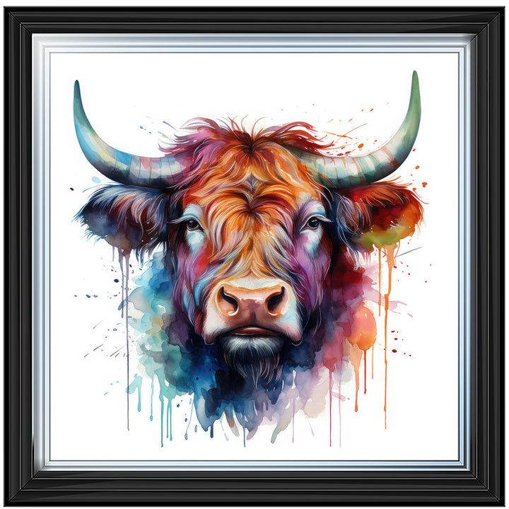 AN1540 HIGHLAND COW COLOUR SPLASH