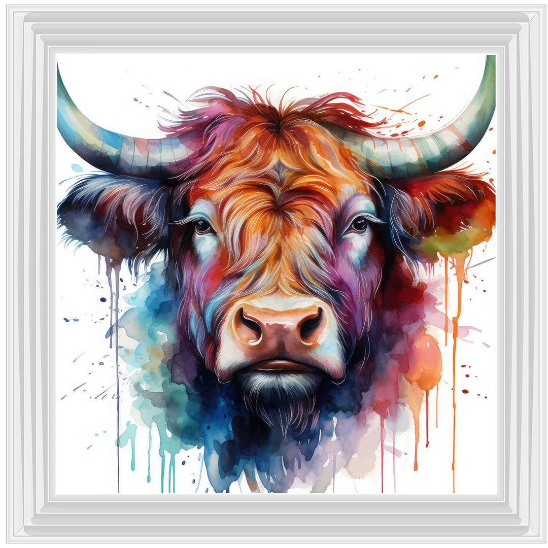 AN1540 HIGHLAND COW COLOUR SPLASH