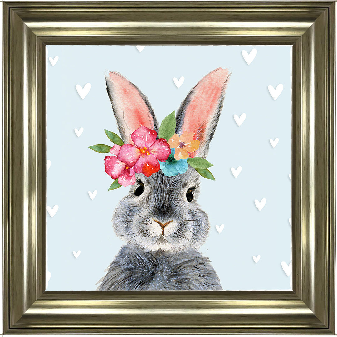 AN1545 BUNNY WITH FLOWER CROWN