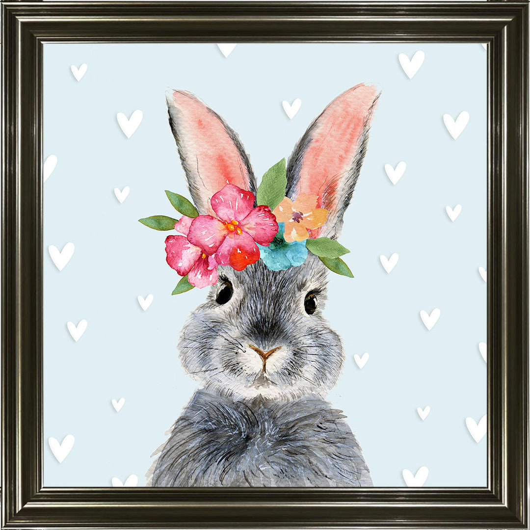 AN1545 BUNNY WITH FLOWER CROWN