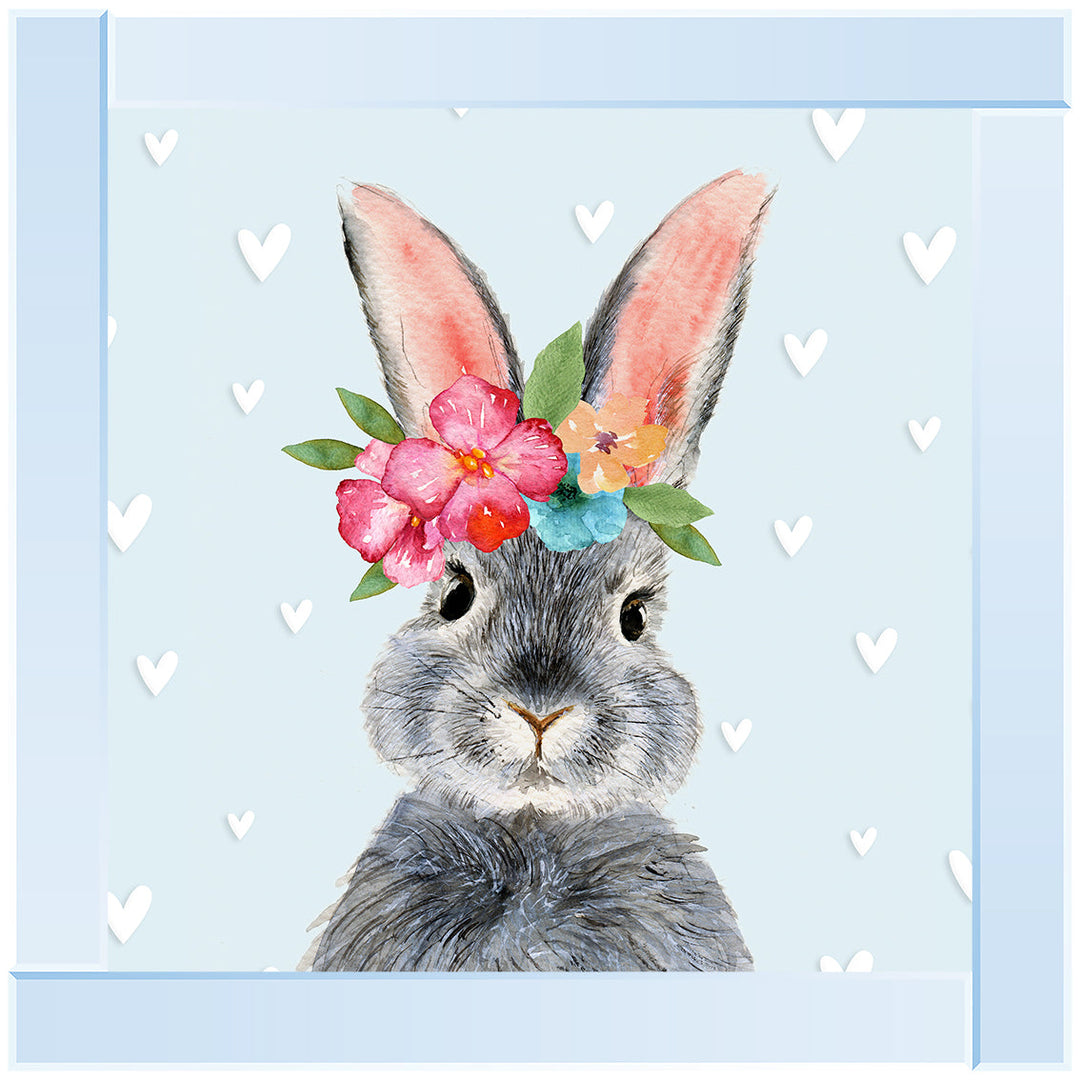 AN1545 BUNNY WITH FLOWER CROWN