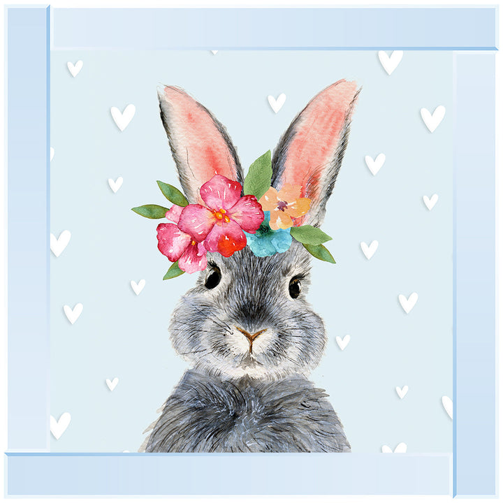 AN1545 BUNNY WITH FLOWER CROWN