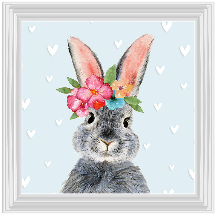 AN1545 BUNNY WITH FLOWER CROWN