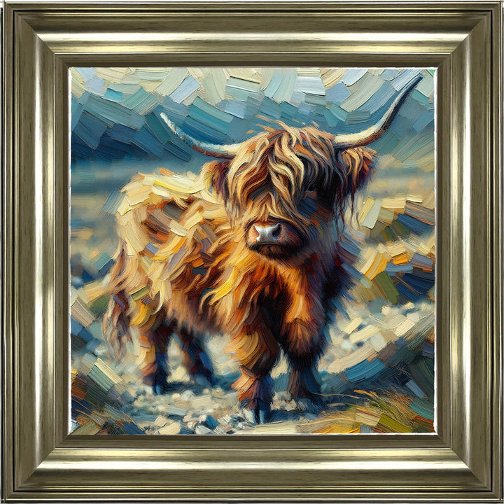 AN1570-Y WATER COLOURE EFFECT BABY COW