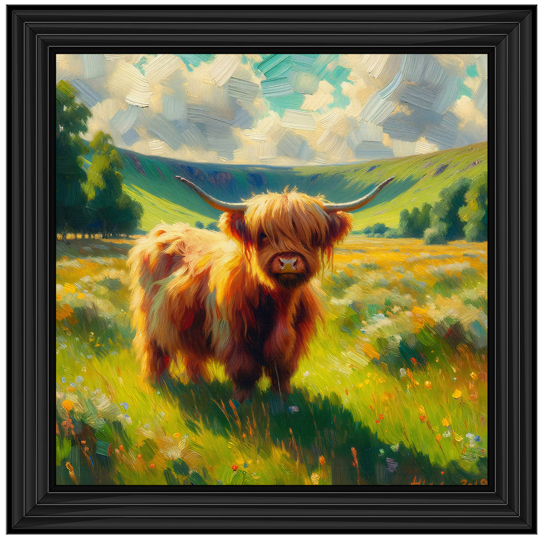 AN1573-D WATER COLOUR EFFECT BABY COW