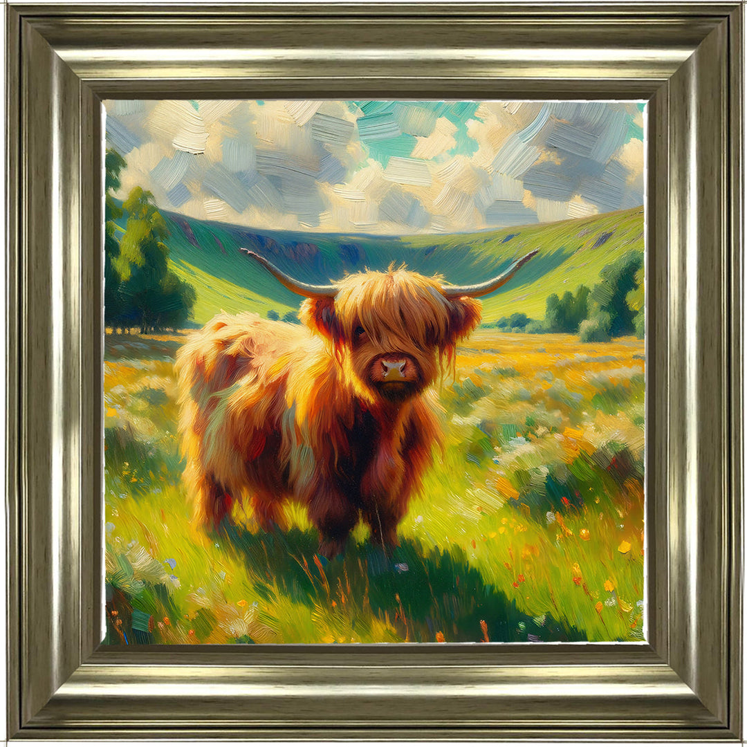 AN1573-D WATER COLOUR EFFECT BABY COW