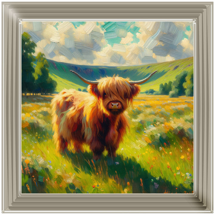 AN1573-D WATER COLOUR EFFECT BABY COW