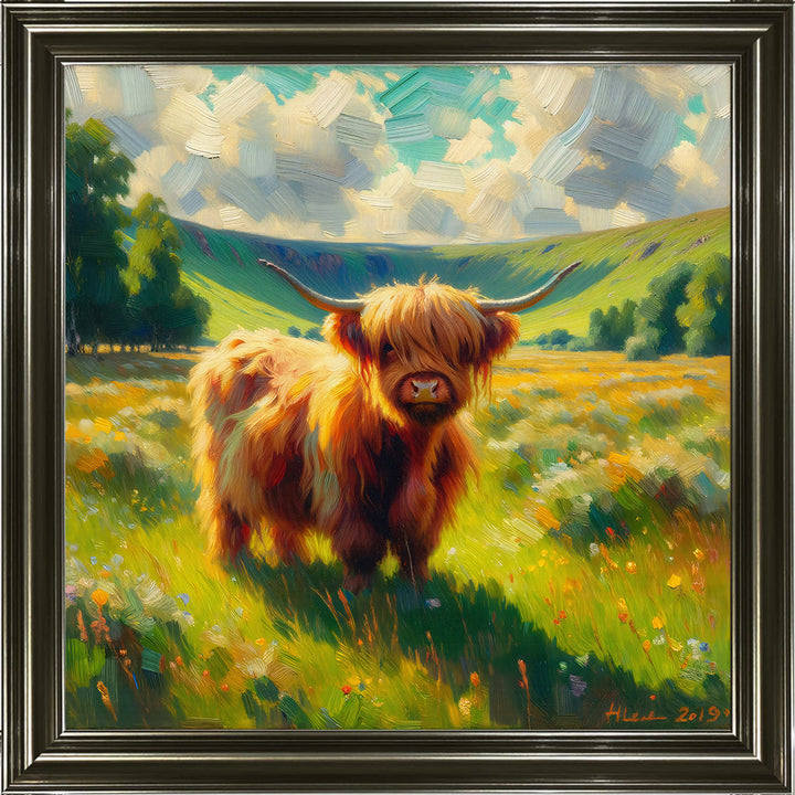 AN1573-D WATER COLOUR EFFECT BABY COW