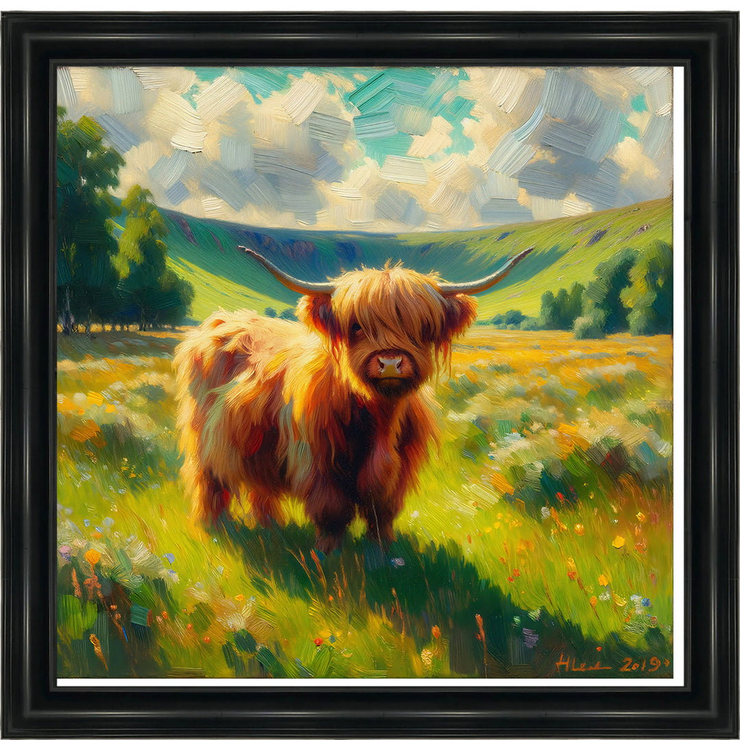 AN1573-D WATER COLOUR EFFECT BABY COW