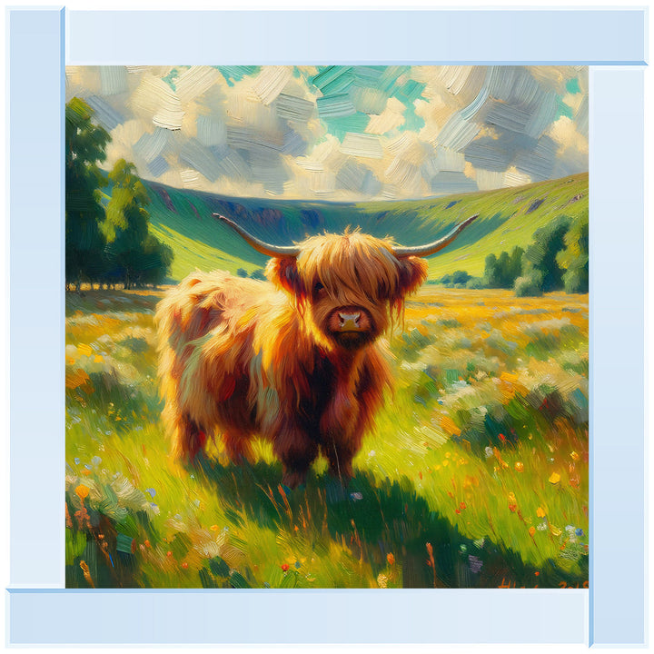 AN1573-D WATER COLOUR EFFECT BABY COW