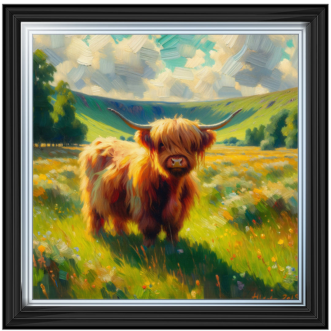 AN1573-D WATER COLOUR EFFECT BABY COW