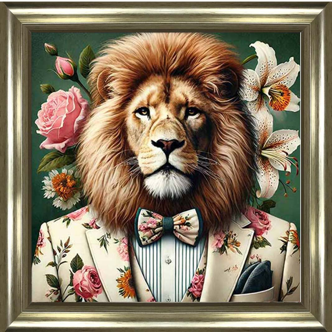 AN2149 Lion In Floral Suit