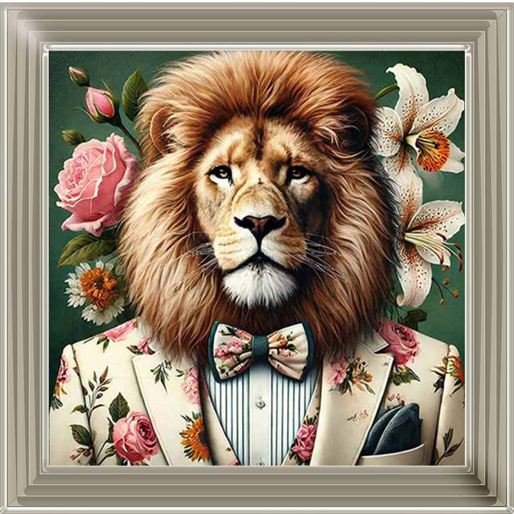 AN2149 Lion In Floral Suit