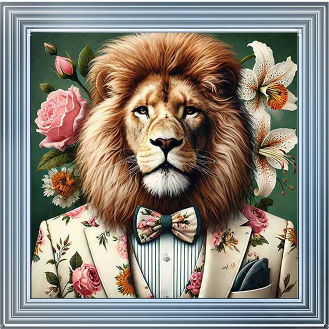 AN2149 Lion In Floral Suit