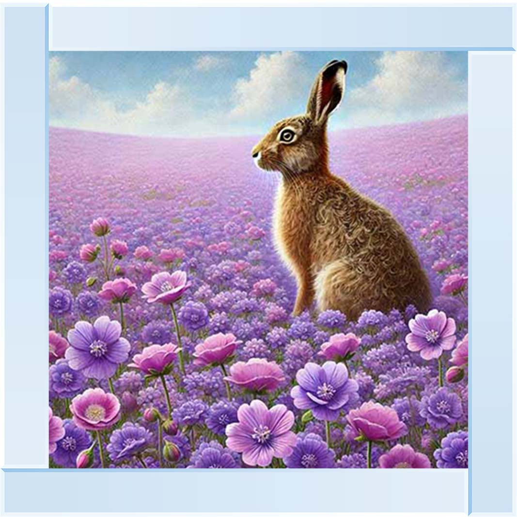 AN2151 Hare In Heather Side View